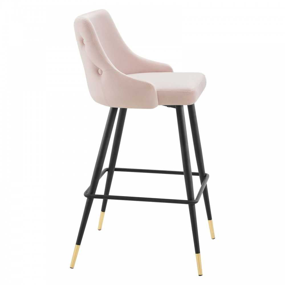 Adorn Performance Velvet Bar Stool Set of 2, Pink