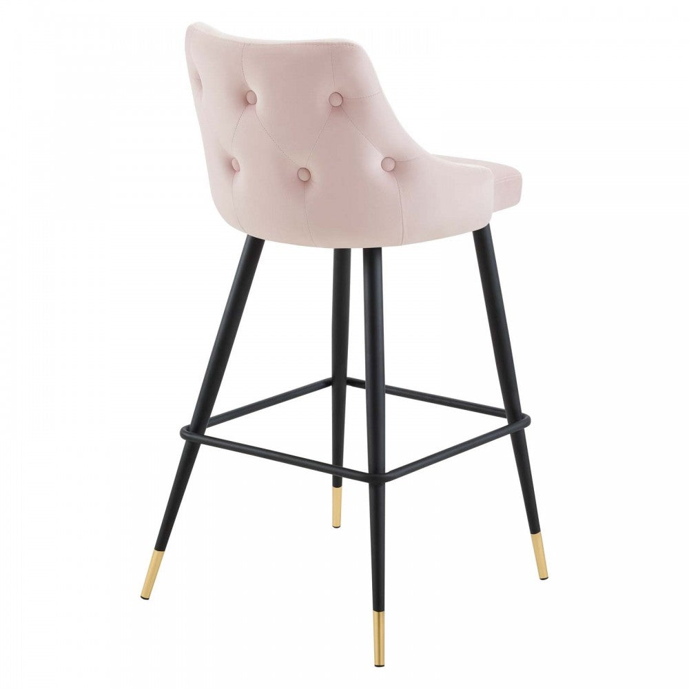 Adorn Performance Velvet Bar Stool Set of 2, Pink