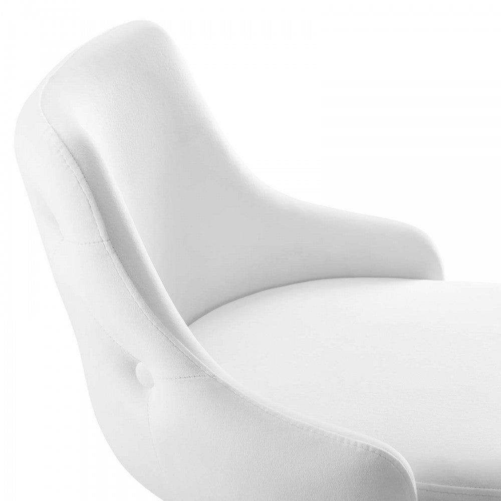 Adorn Performance Velvet Bar Stool Set of 2, White