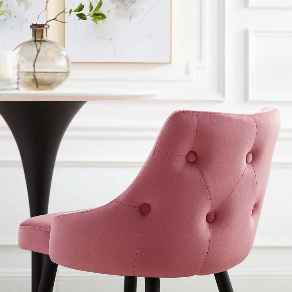 Adorn Performance Velvet Bar Stool Set of 2, Dusty Rose