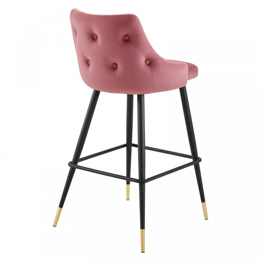 Adorn Performance Velvet Bar Stool Set of 2, Dusty Rose