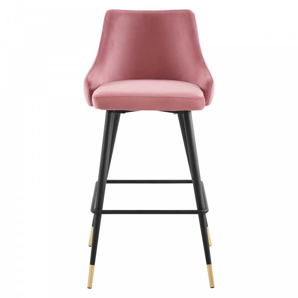 Adorn Performance Velvet Bar Stool Set of 2, Dusty Rose