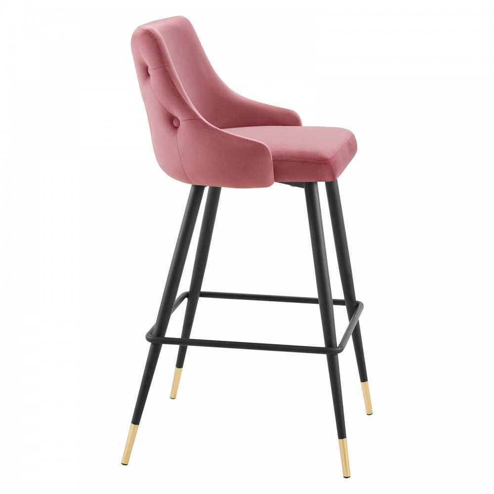 Adorn Performance Velvet Bar Stool Set of 2, Dusty Rose