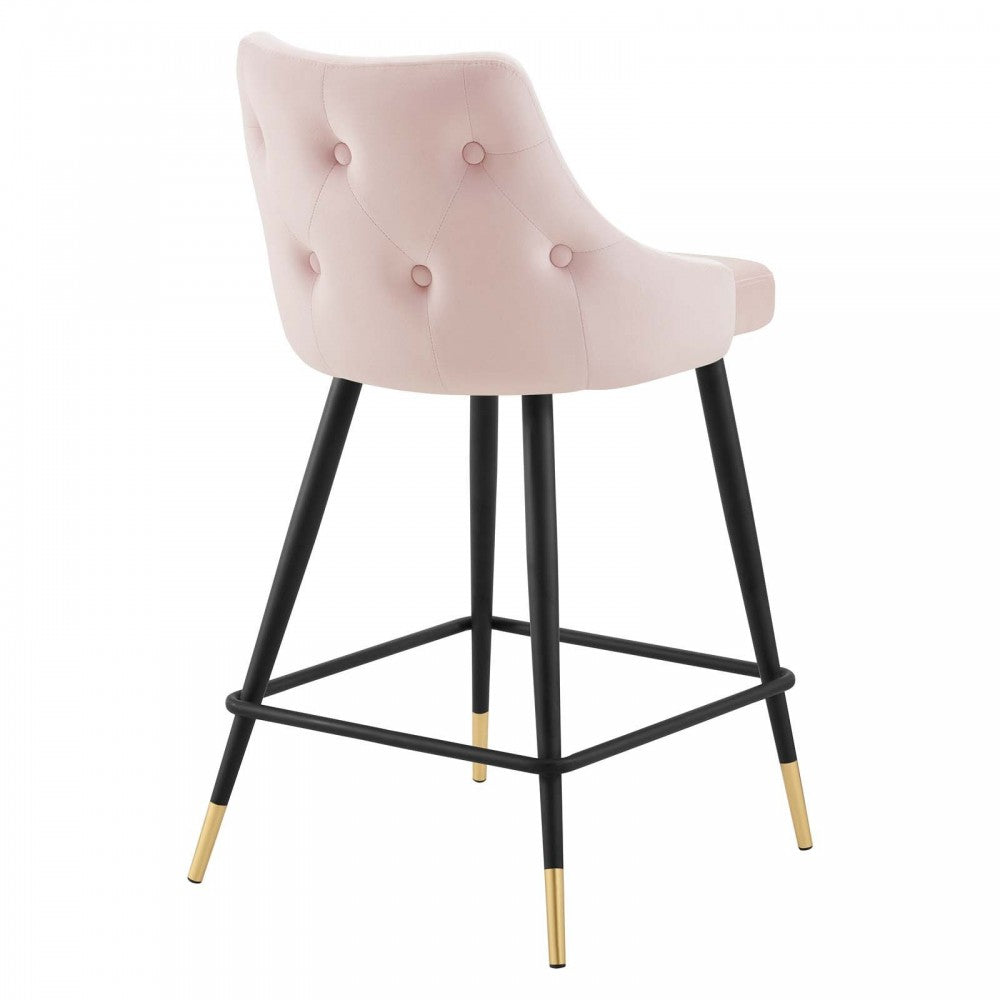 Adorn Performance Velvet Counter Stool Set of 2, Pink
