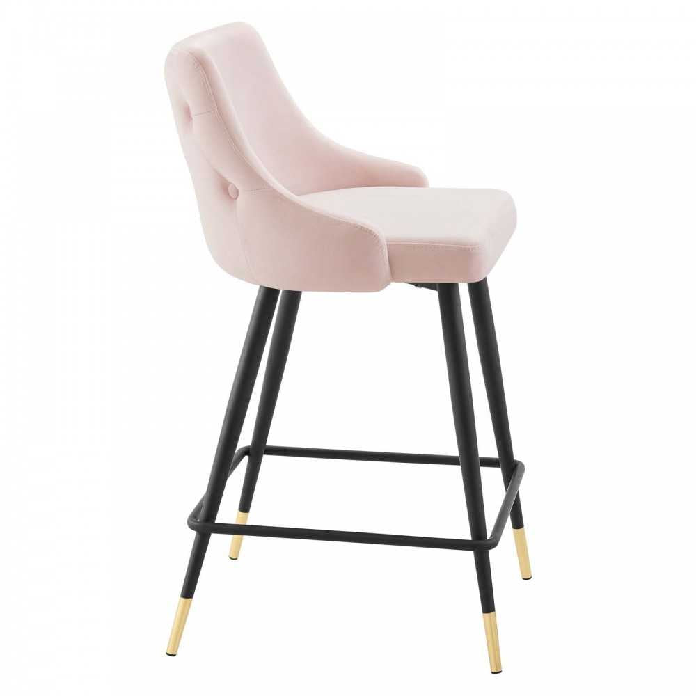Adorn Performance Velvet Counter Stool Set of 2, Pink