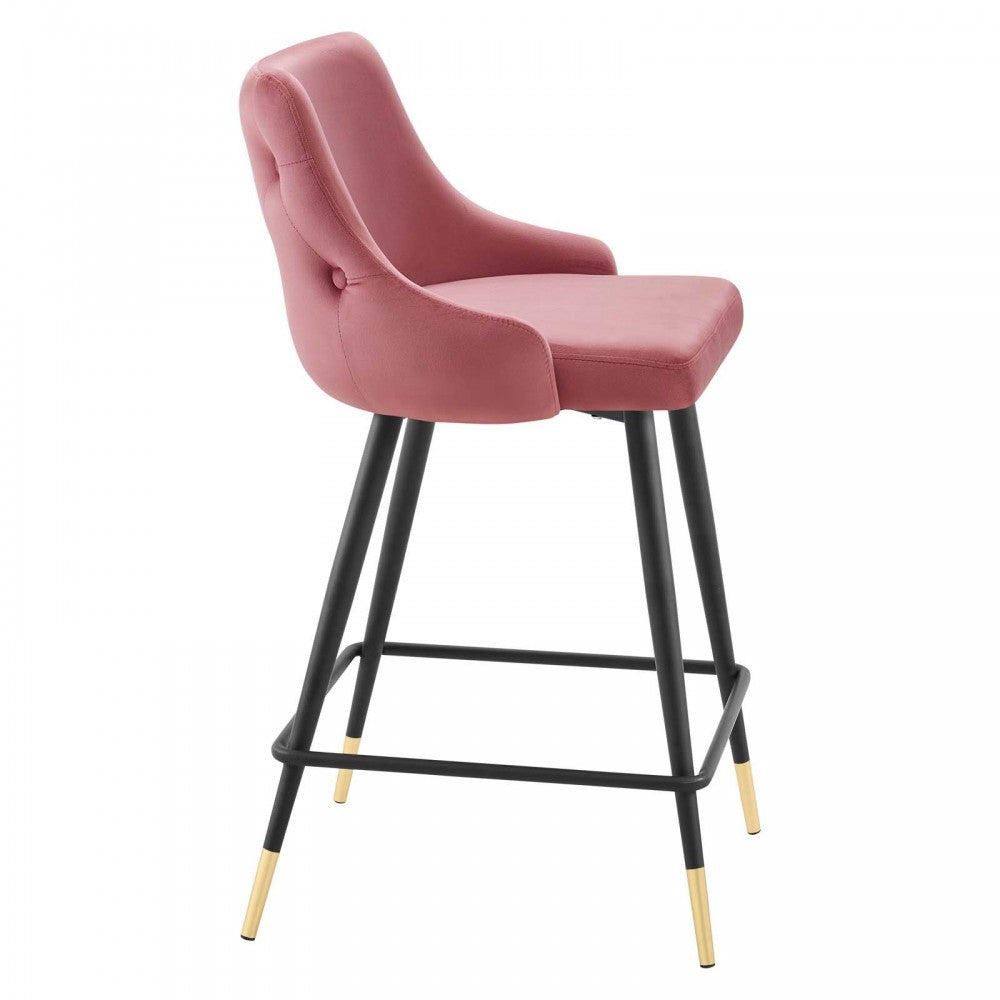 Adorn Performance Velvet Counter Stool Set of 2, Dusty Rose