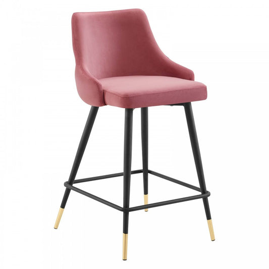 Adorn Performance Velvet Counter Stool, Dusty Rose