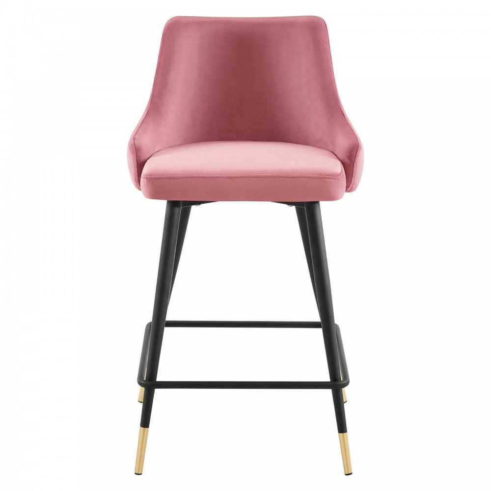 Adorn Performance Velvet Counter Stool, Dusty Rose
