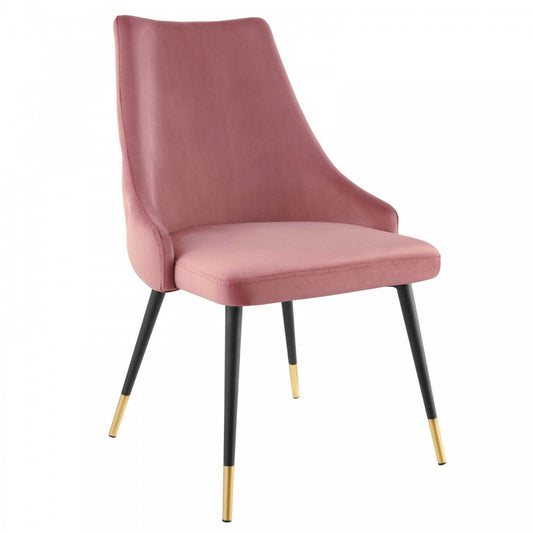 Adorn Tufted Performance Velvet Dining Side Chair, Dusty Rose