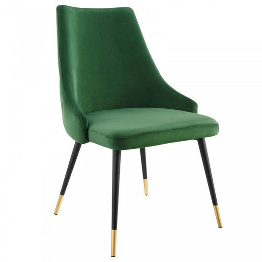 Adorn Tufted Performance Velvet Dining Side Chair, Emerald