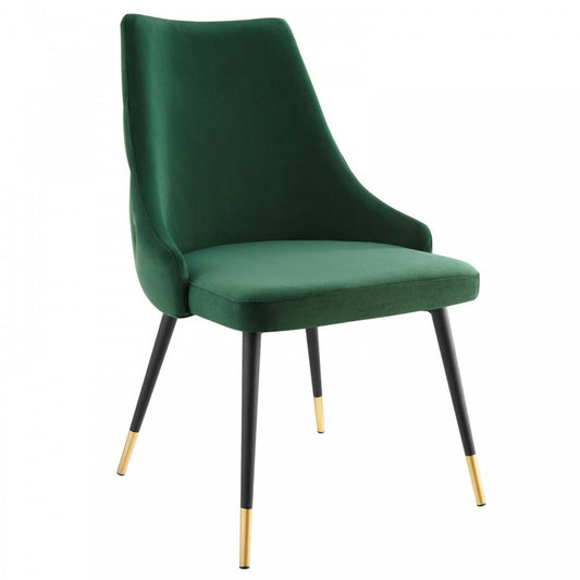 Adorn Tufted Performance Velvet Dining Side Chair, Green
