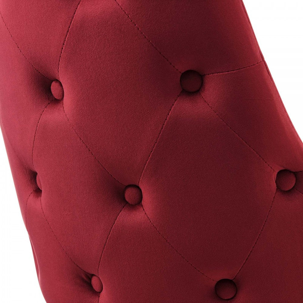 Adorn Tufted Performance Velvet Dining Side Chair, Maroon
