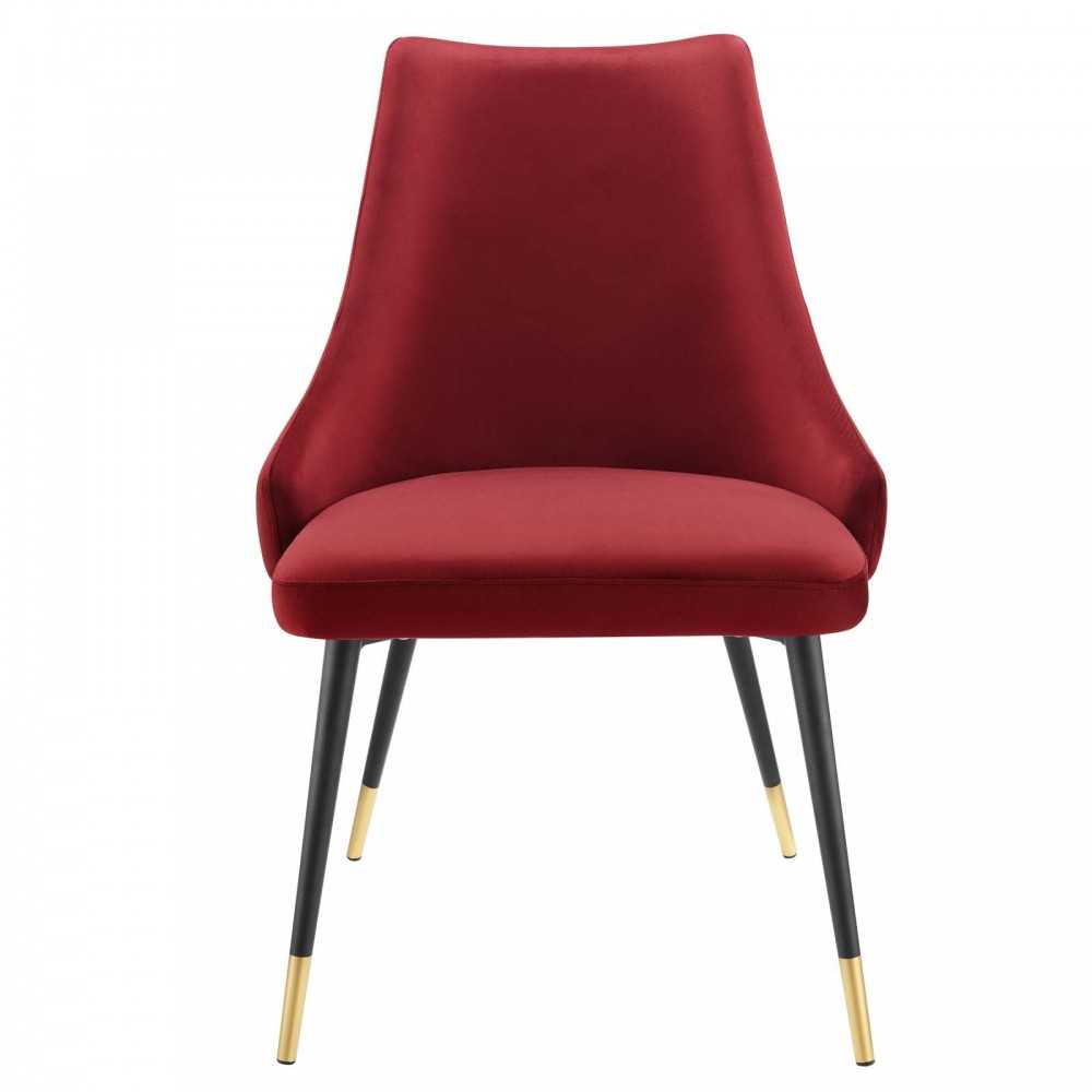 Adorn Tufted Performance Velvet Dining Side Chair, Maroon