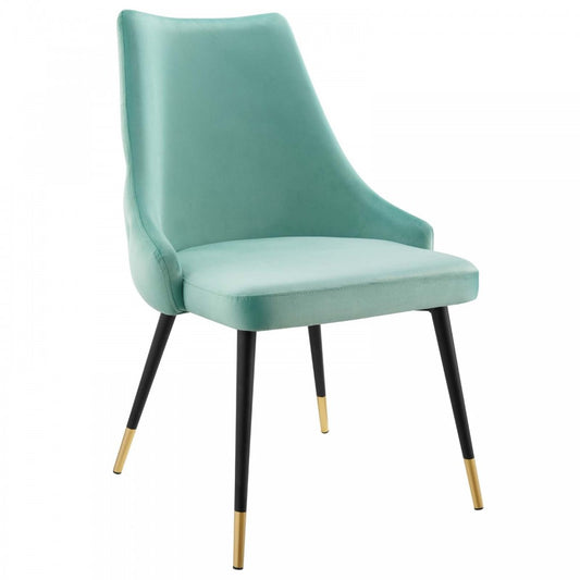 Adorn Tufted Performance Velvet Dining Side Chair, Mint