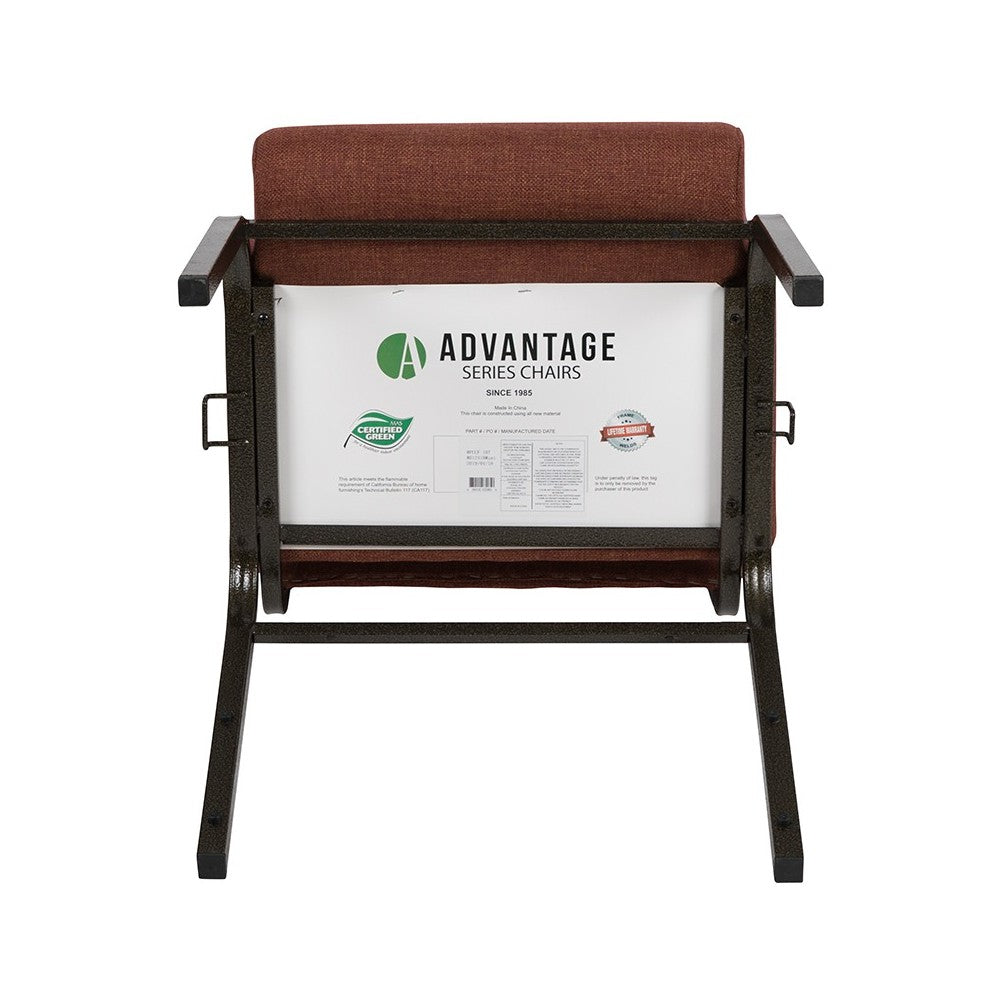 Advantage 20.5 in. Cinnamon Molded Foam Church Chair
