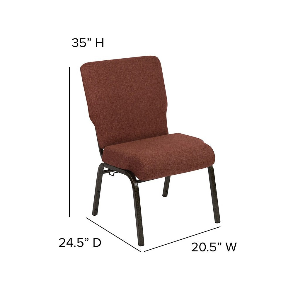 Advantage 20.5 in. Cinnamon Molded Foam Church Chair