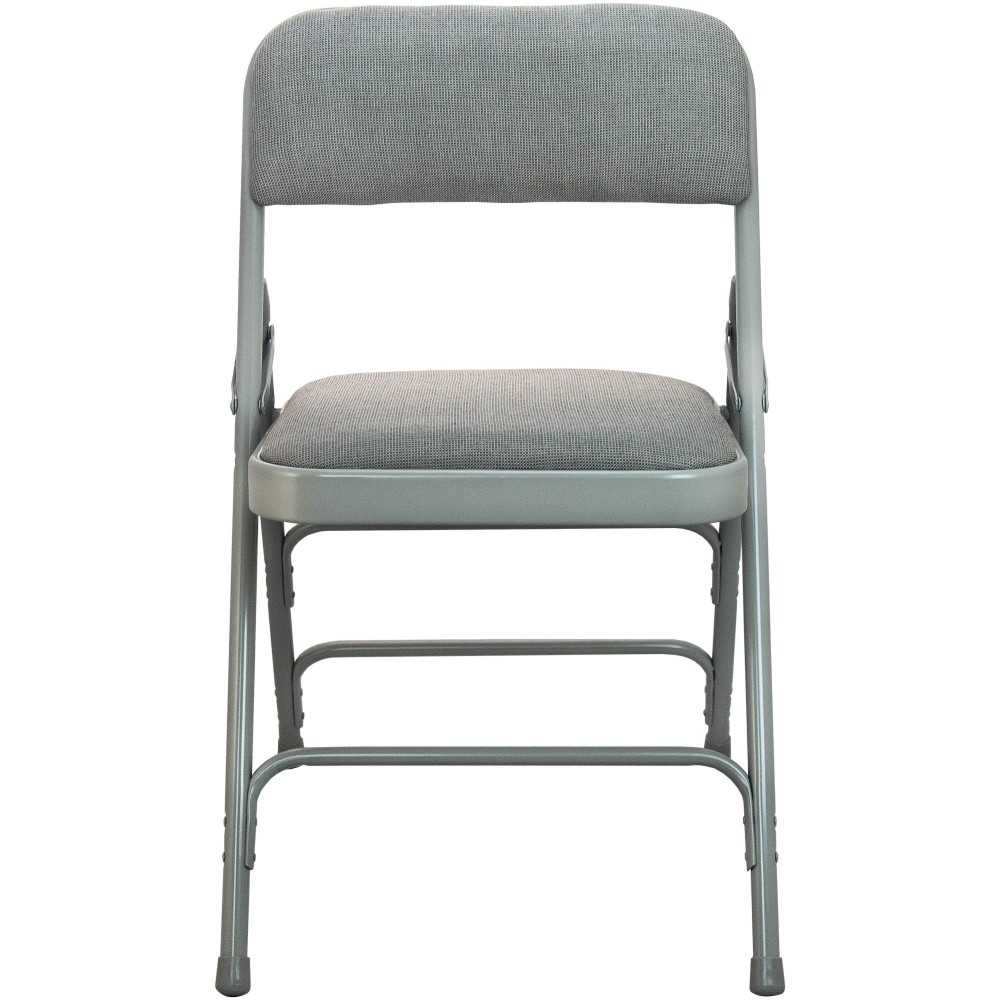Advantage Gray Padded Metal Folding Chair - Gray 1-in Fabric Seat