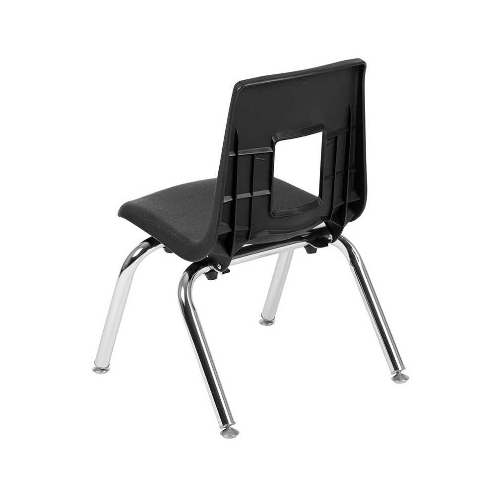 Advantage Black Student Stack School Chair - 12-inch