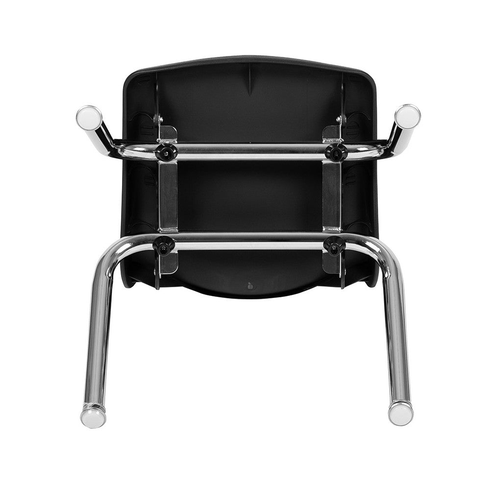 Advantage Black Student Stack School Chair - 12-inch