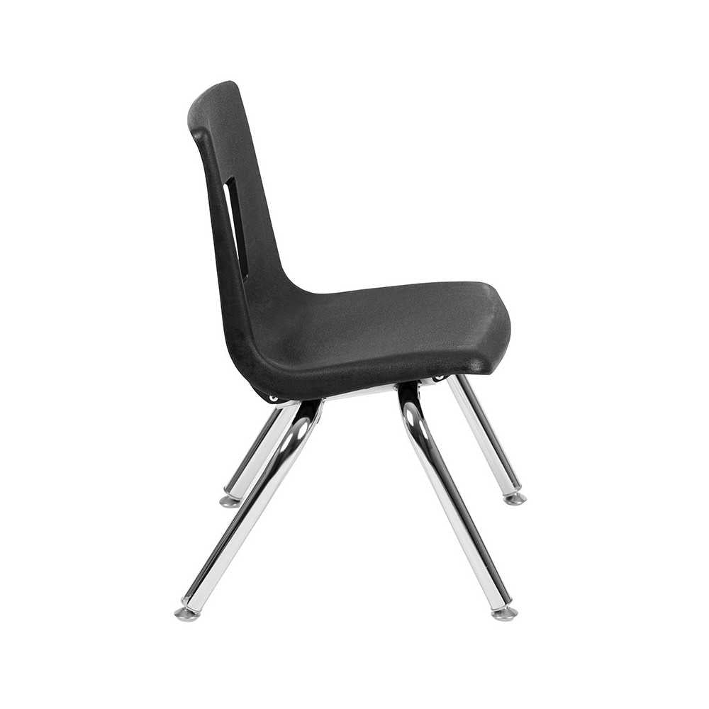 Advantage Black Student Stack School Chair - 12-inch