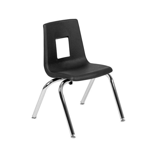 Advantage Black Student Stack School Chair - 14-inch