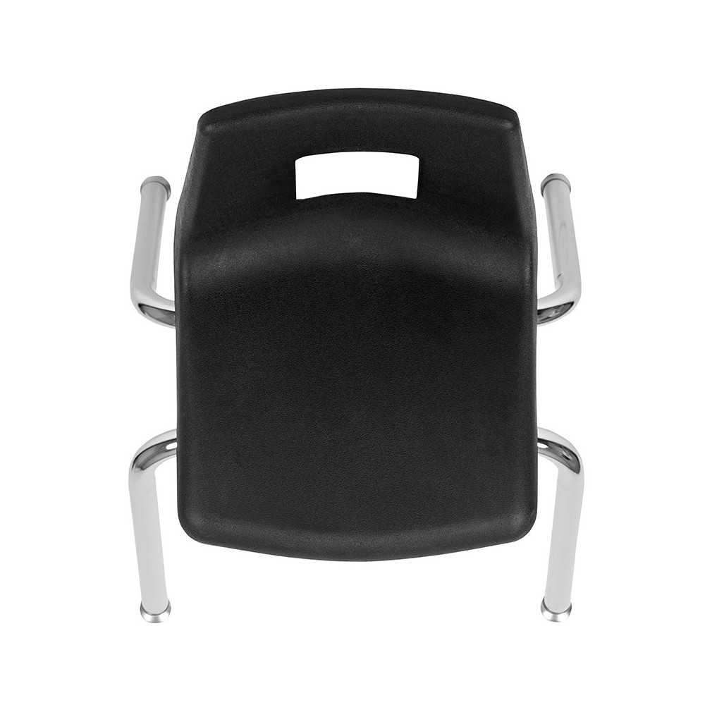 Advantage Black Student Stack School Chair - 14-inch