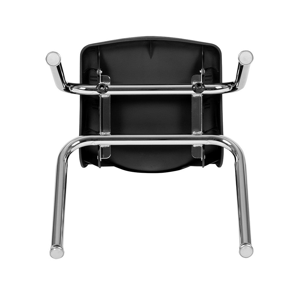 Advantage Black Student Stack School Chair - 14-inch