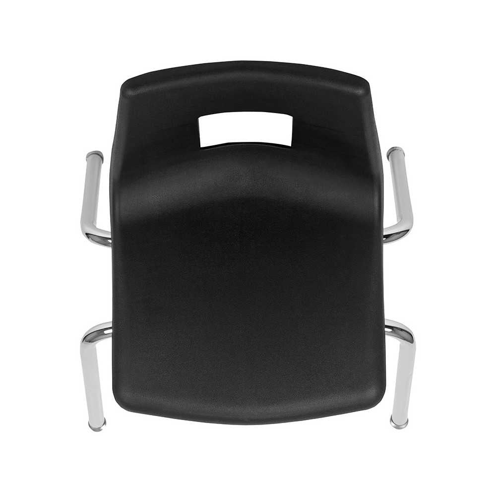 Advantage Black Student Stack School Chair - 16-inch