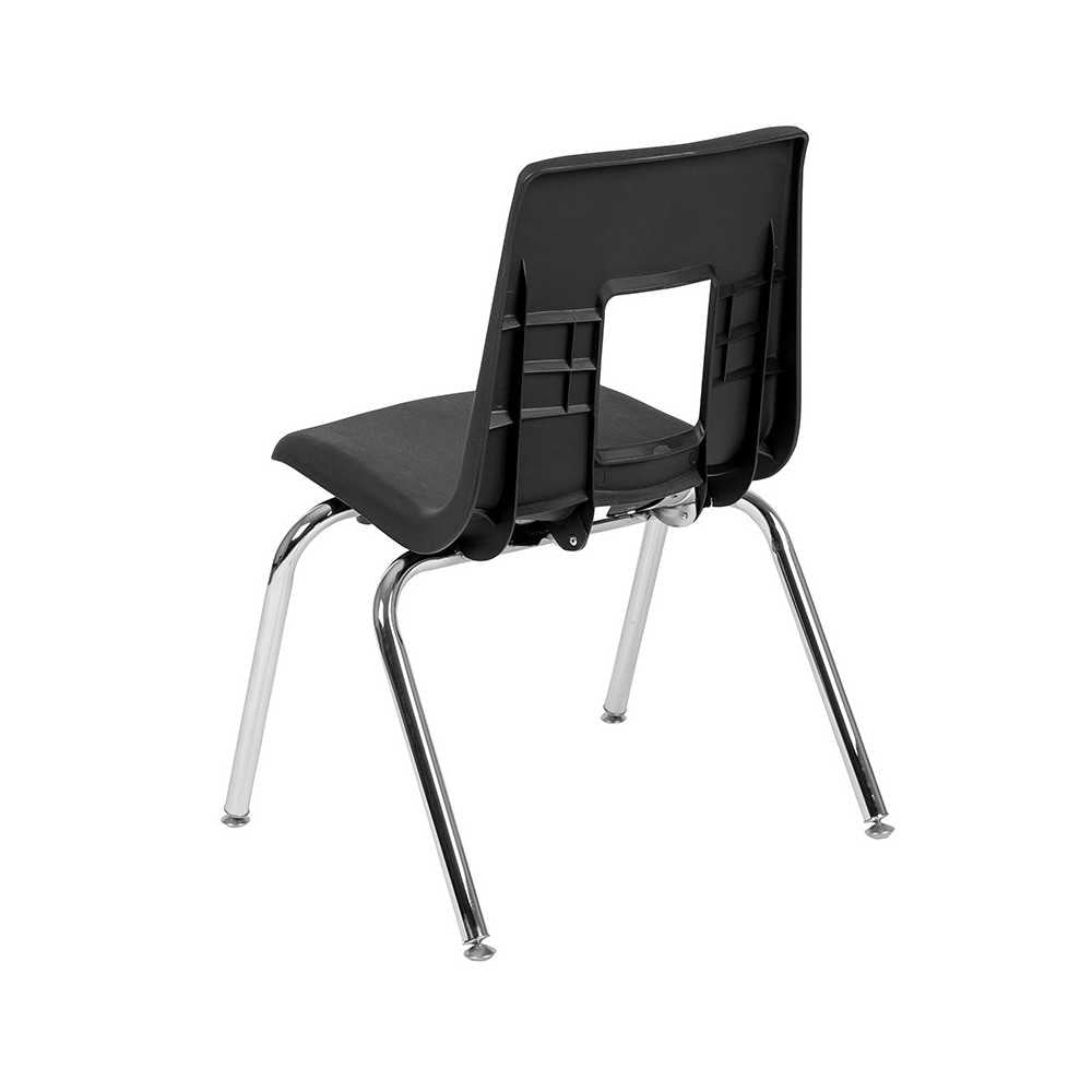 Advantage Black Student Stack School Chair - 16-inch