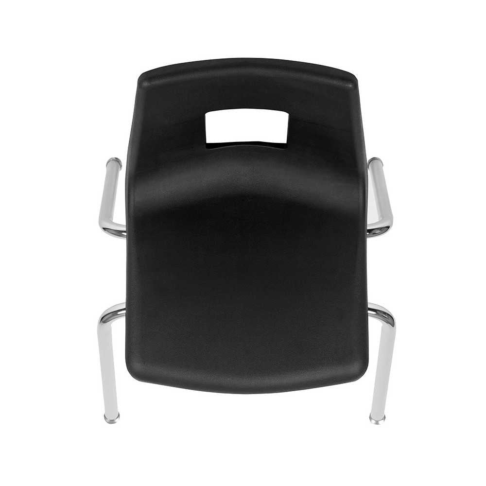 Advantage Black Student Stack School Chair - 18-inch