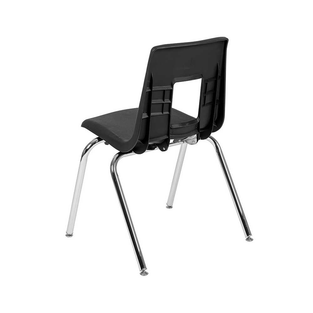 Advantage Black Student Stack School Chair - 18-inch