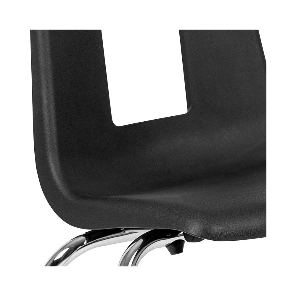 Advantage Black Student Stack School Chair - 18-inch