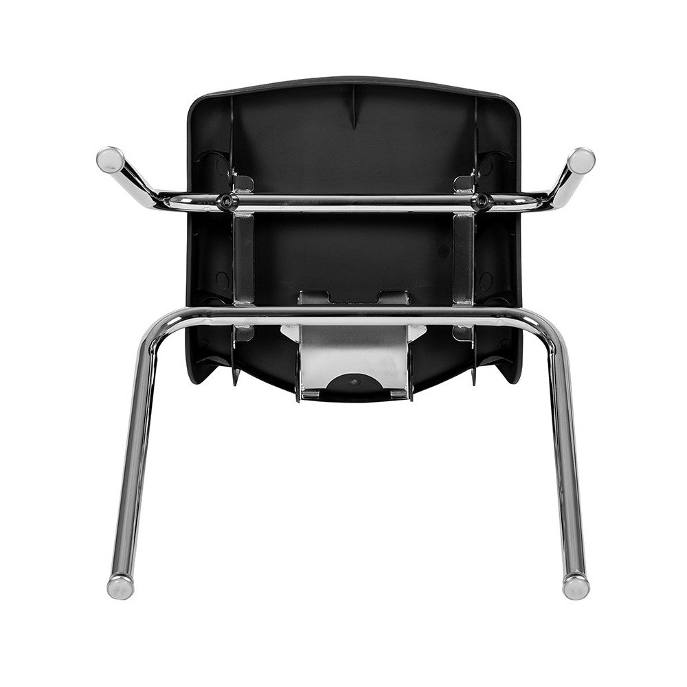 Advantage Black Student Stack School Chair - 18-inch