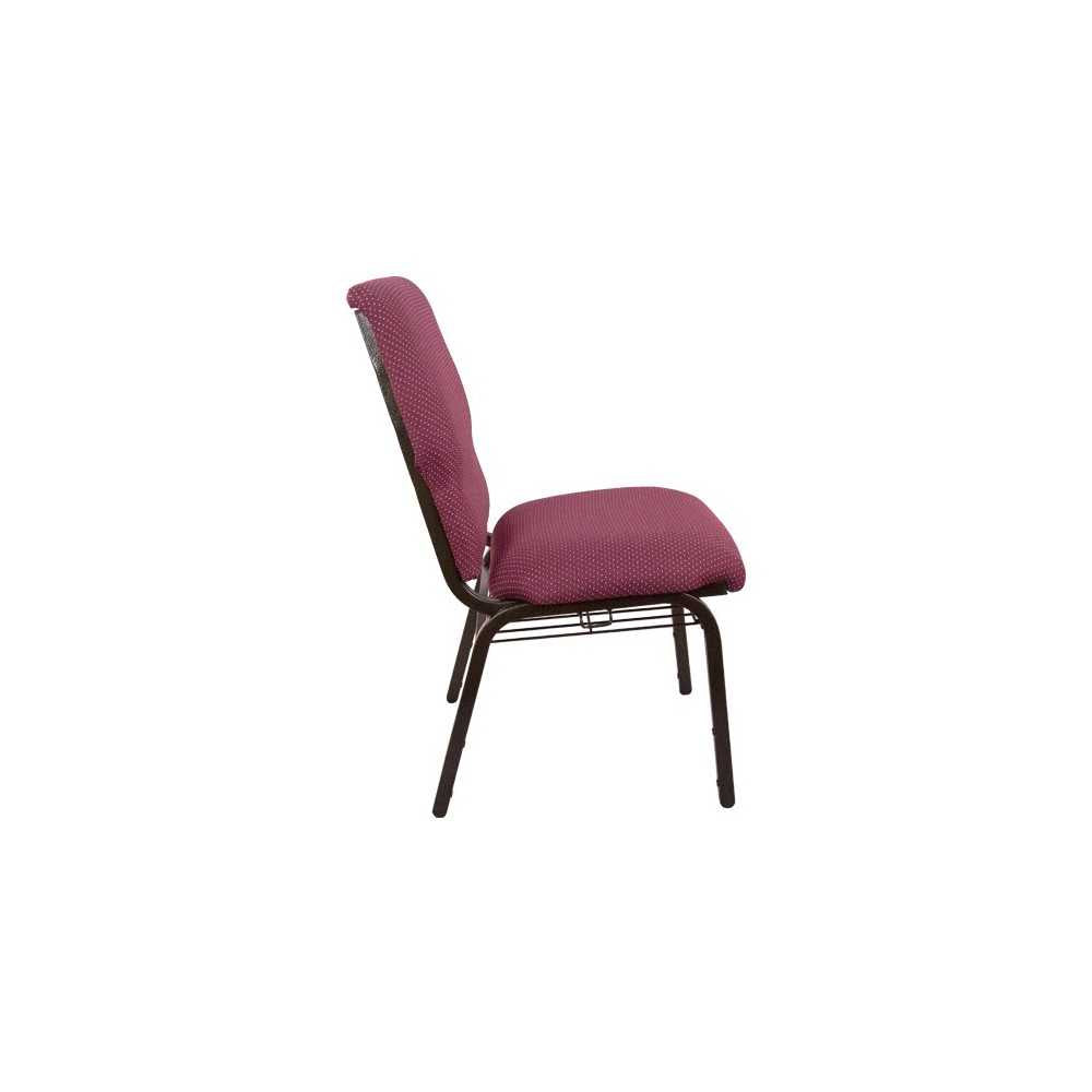 Advantage Burgundy Pattern Discount Church Chair - 21 in. Wide