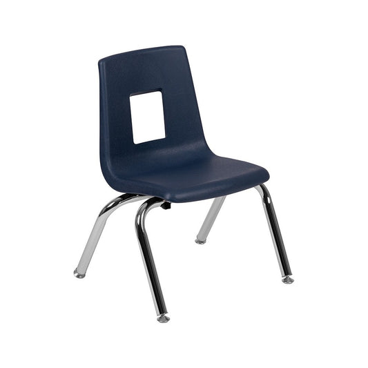Advantage Navy Student Stack School Chair - 12-inch