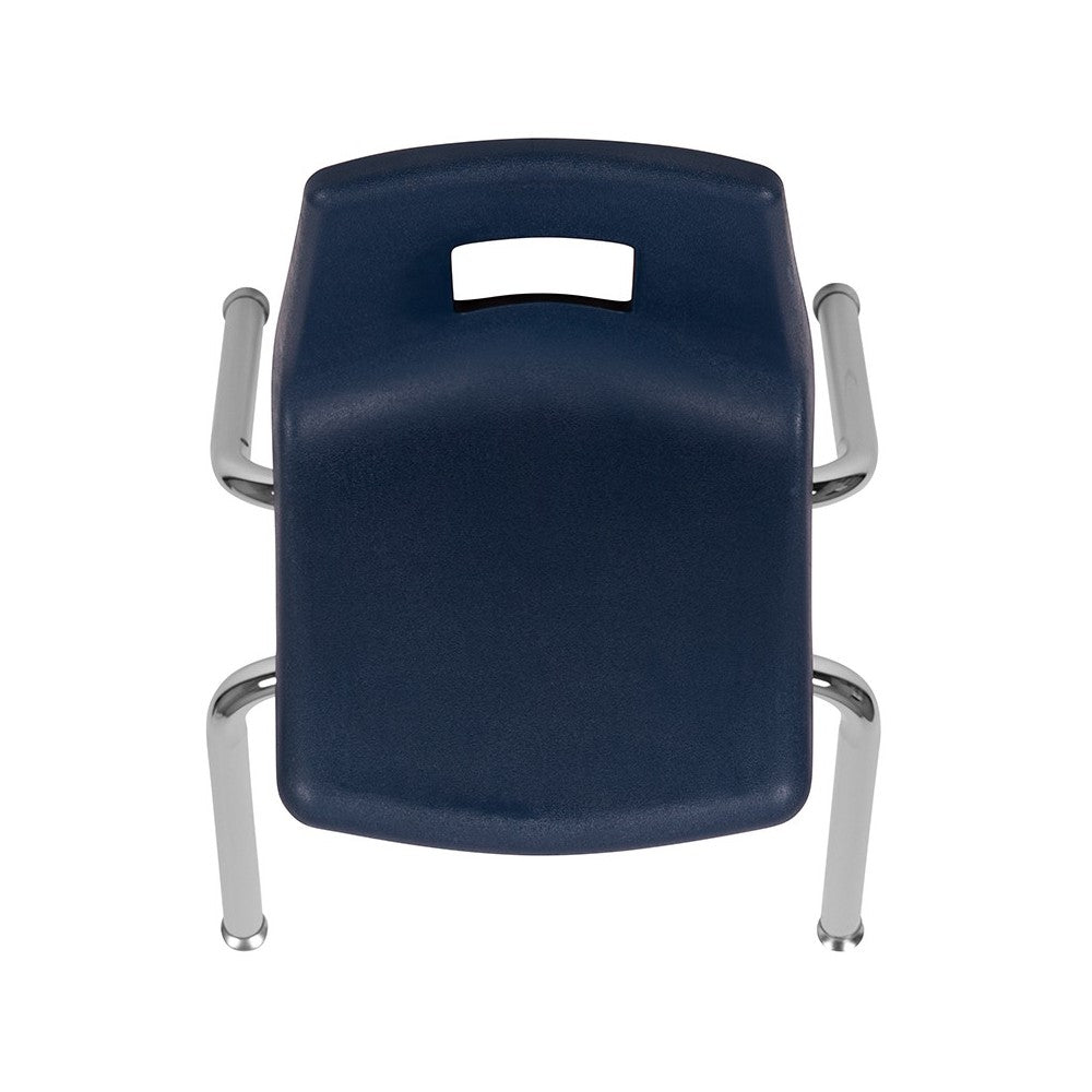 Advantage Navy Student Stack School Chair - 14-inch