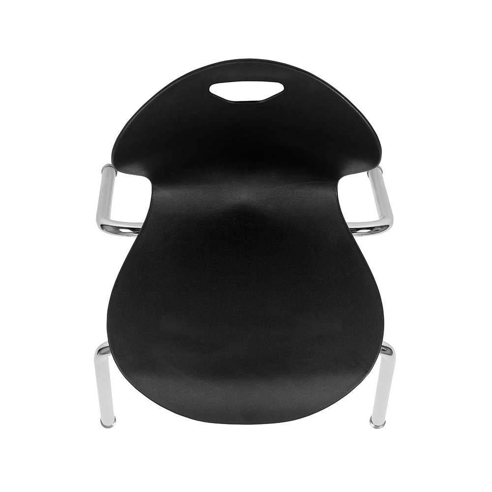 Advantage Titan Black Student Stack School Chair - 18-inch