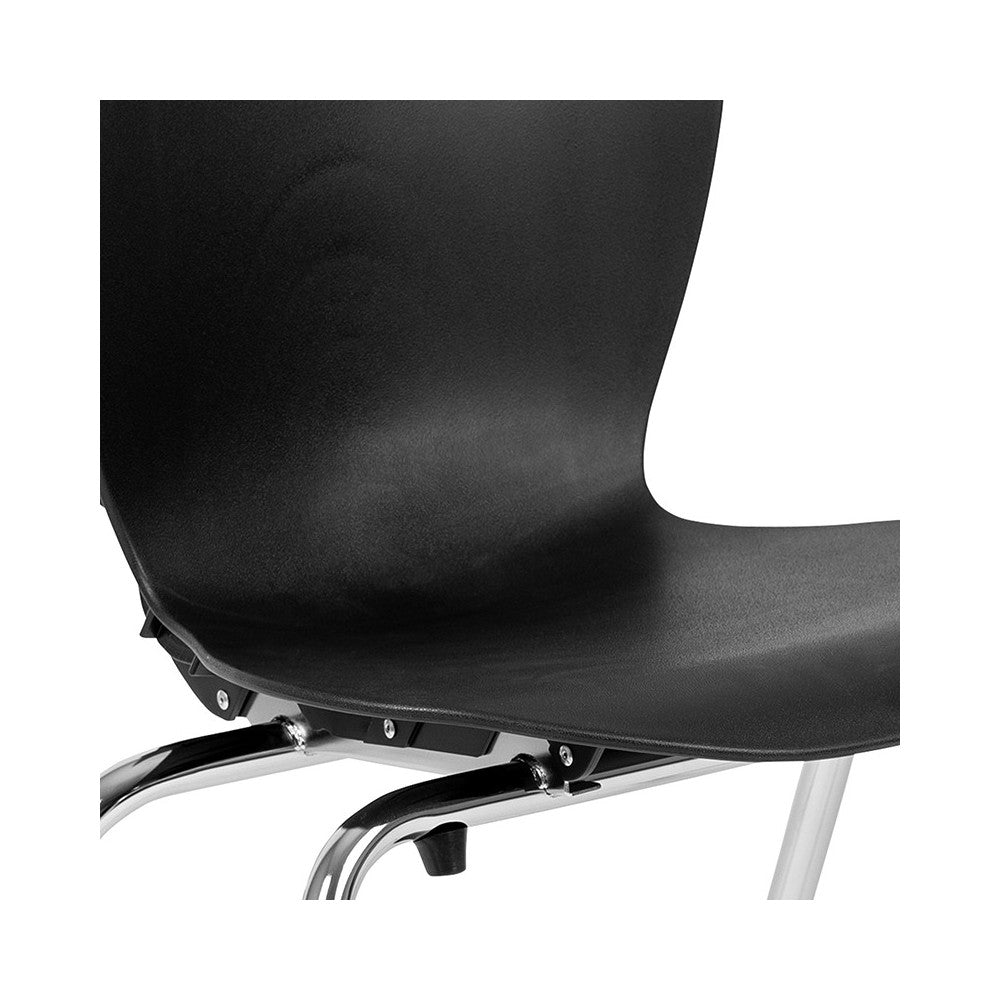 Advantage Titan Black Student Stack School Chair - 18-inch