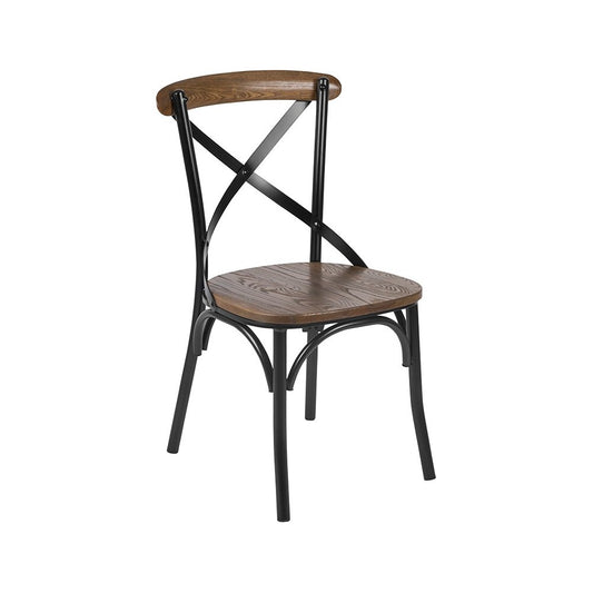 Advantage X-Back Chair with Metal Bracing and Fruitwood Seat