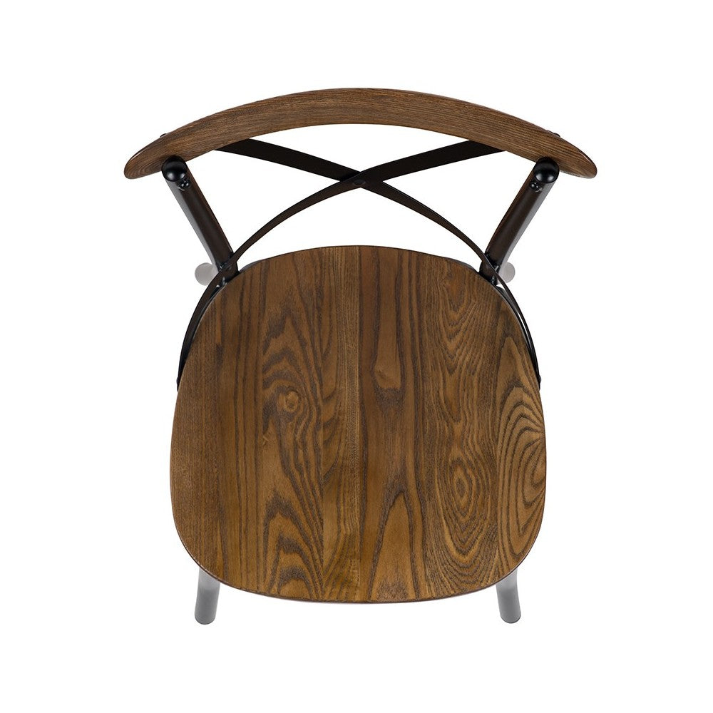 Advantage X-Back Chair with Metal Bracing and Fruitwood Seat