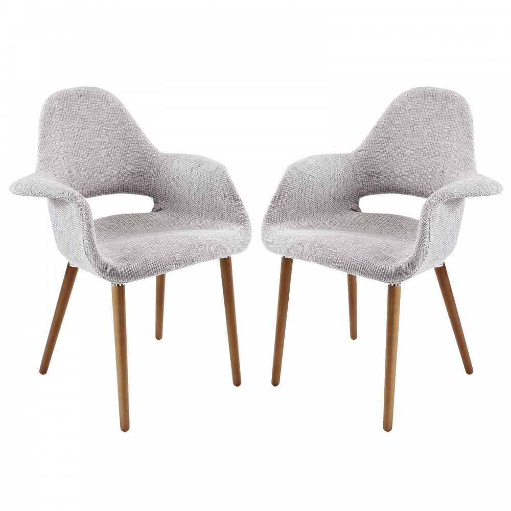 Aegis Dining Armchair Set of 2, Light Gray