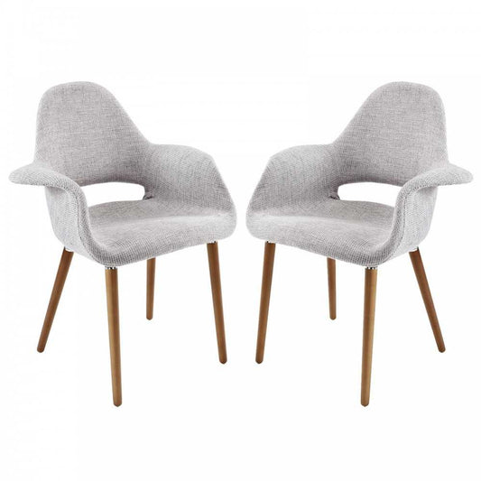 Aegis Dining Armchair Set of 2, Light Gray