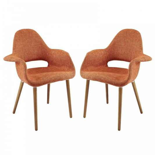 Aegis Dining Armchair Set of 2, Orange
