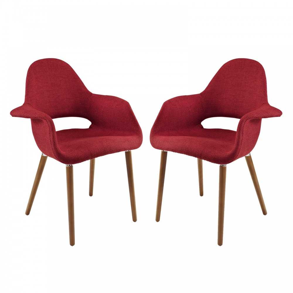 Aegis Dining Armchair Set of 2, Red