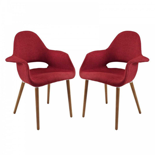 Aegis Dining Armchair Set of 2, Red