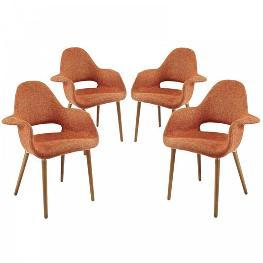 Aegis Dining Armchair Set of 4, Orange