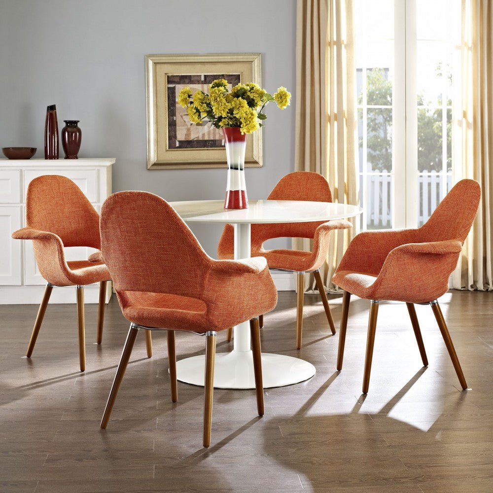Aegis Dining Armchair Set of 4, Orange