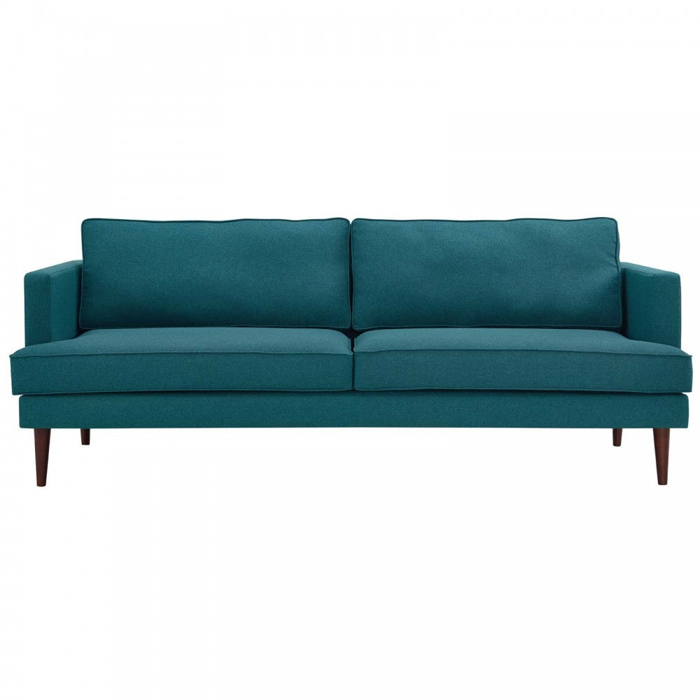 Agile Upholstered Fabric Sofa, Teal