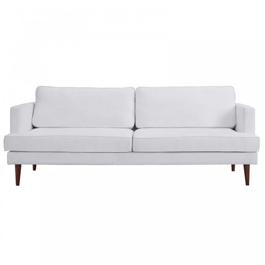Agile Upholstered Fabric Sofa, White
