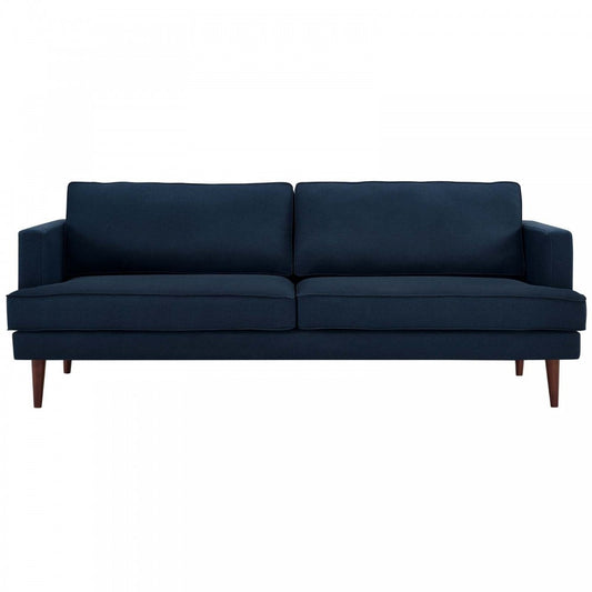 Agile Upholstered Fabric Sofa, Blue